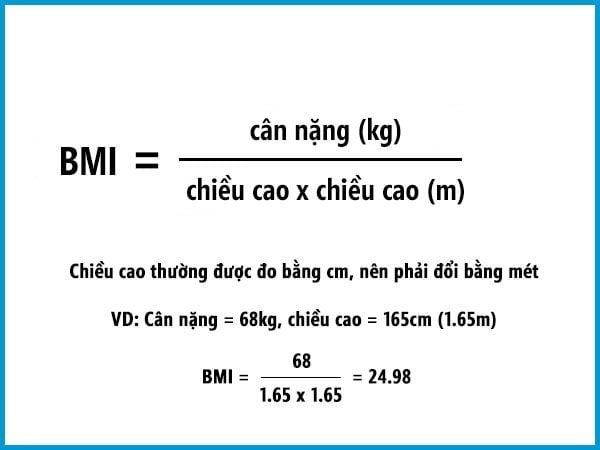 Công thức tính BMI