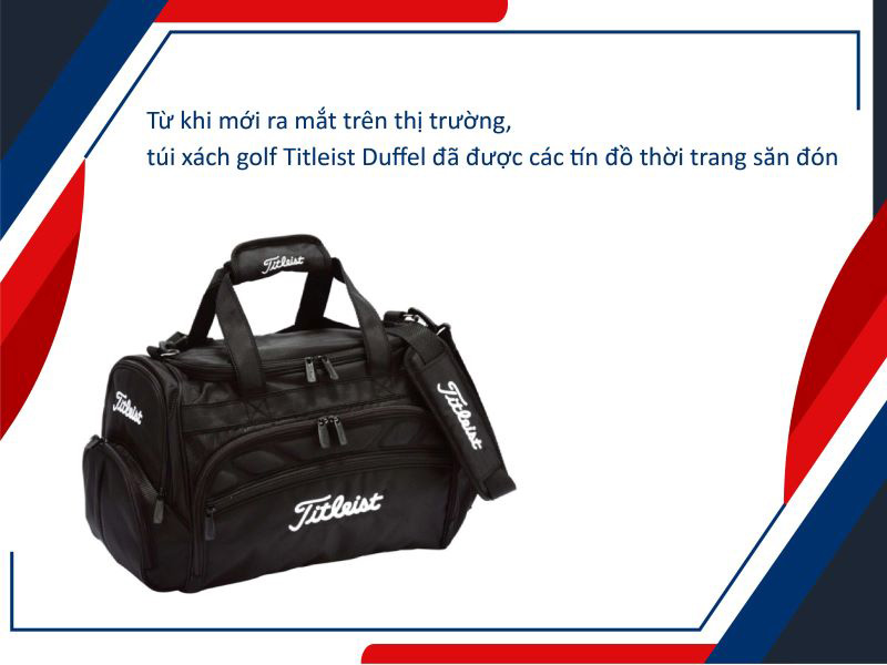 Túi Titleist Duffel TA5TVDFL có quai xách tiện lợi và khoang chứa đồ rộng rãi